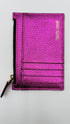 Porta carte pelle fuchsia cartellino