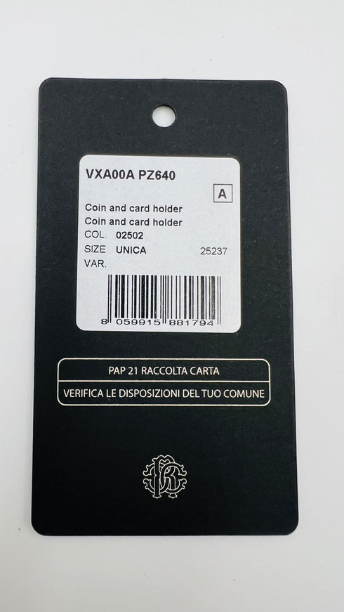 Porta carte pelle fuchsia cartellino