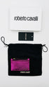 Porta carte pelle fuchsia cartellino