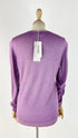 Maglia viola in cashmere con cartellino