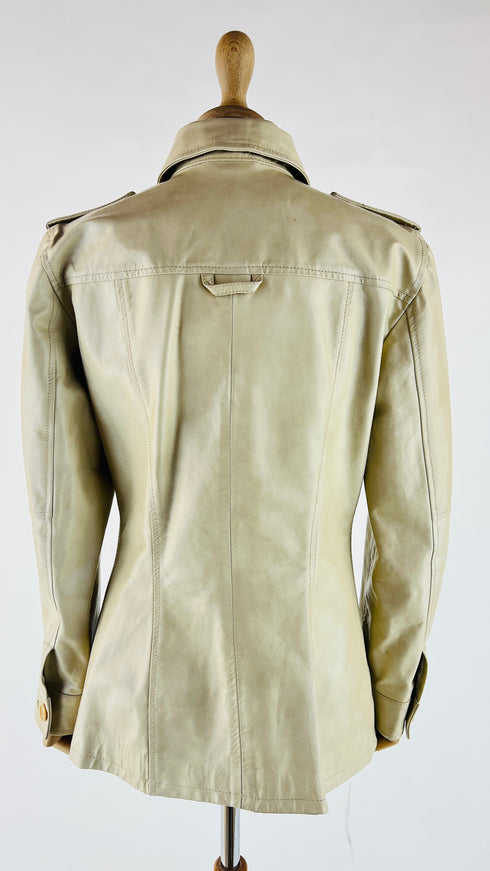 Giacca-camicia in pelle