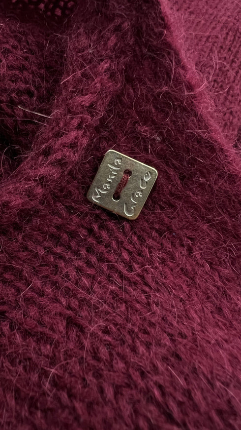 Maglione ricamo rosa