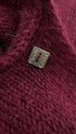 Maglione ricamo rosa