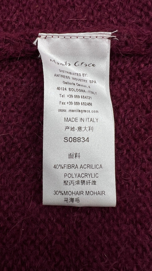 Maglione ricamo rosa