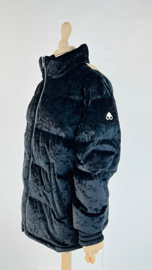 Piumino velluto nero