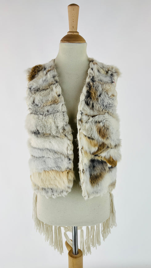 Gilet con retro in macramé