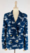 Blazer cotone motivo tropicale
