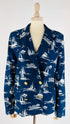 Blazer cotone motivo tropicale