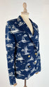 Blazer cotone motivo tropicale