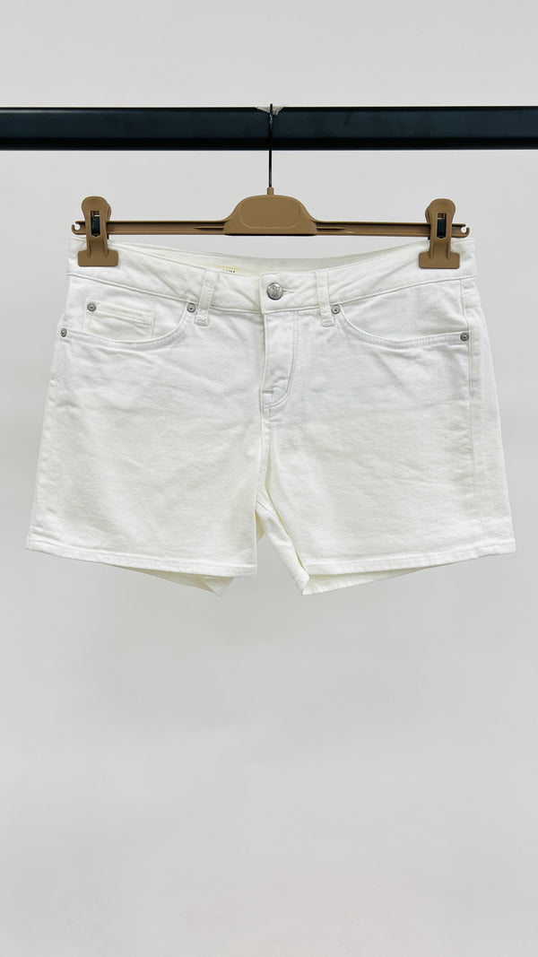 Shorts denim bianco