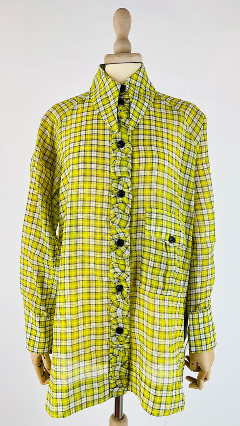 Camicia tartan collo over