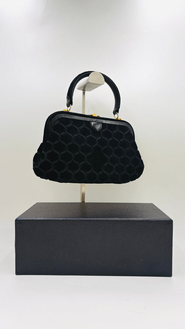 Clutch in velluto nero