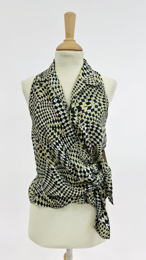 Camicia smanicata stampata