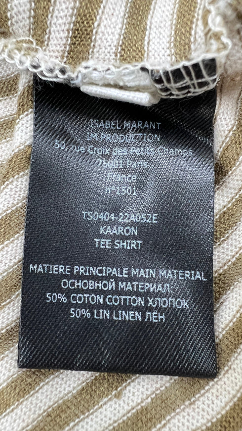 T-shirt righe cotone-lino