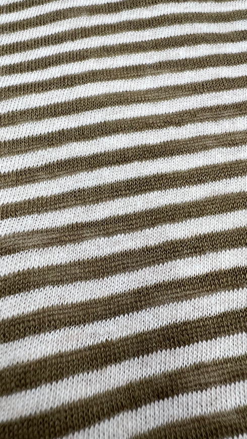 T-shirt righe cotone-lino