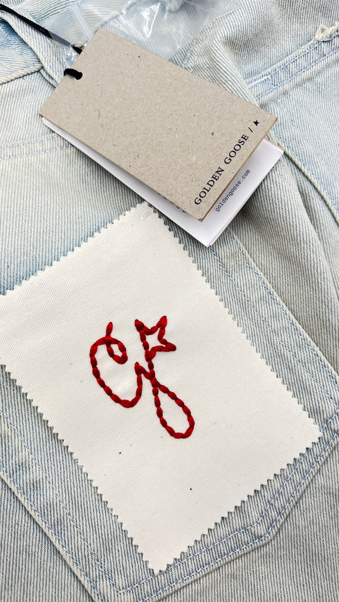 Jeans con cristalli "Kim" con cartellino