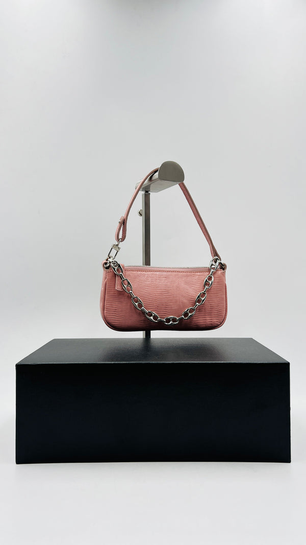 Borsa small in pelle rosa