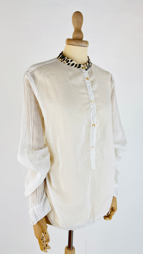 Camicia bianca cotone-seta