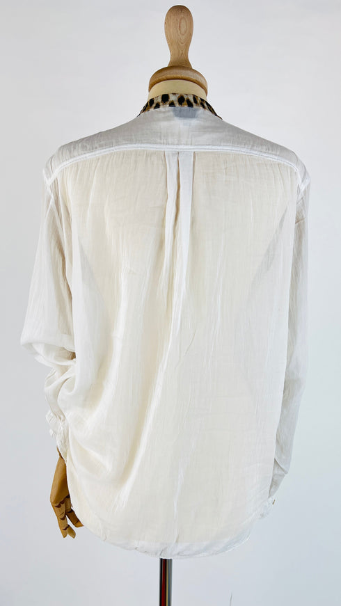 Camicia bianca cotone-seta