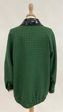 Giacca pie de poule verde Attic & Barn