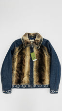 Bomber denim e pelliccia GUCCI Palace