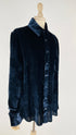 Camicia blu a costine