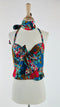 Top floreale con fiocco