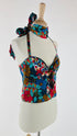Top floreale con fiocco