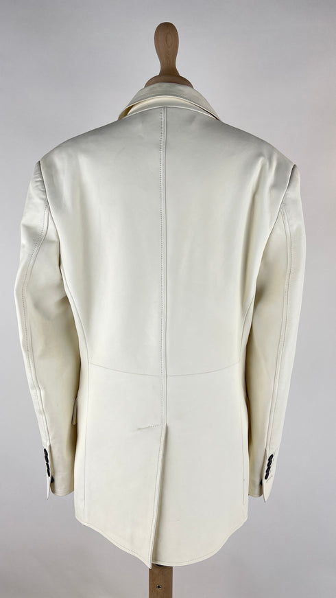 Blazer in pelle bianco
