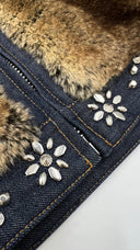 Bomber denim e pelliccia GUCCI Palace