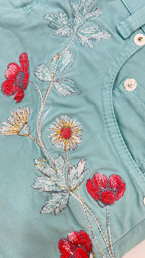 Shorts ricamo fiori