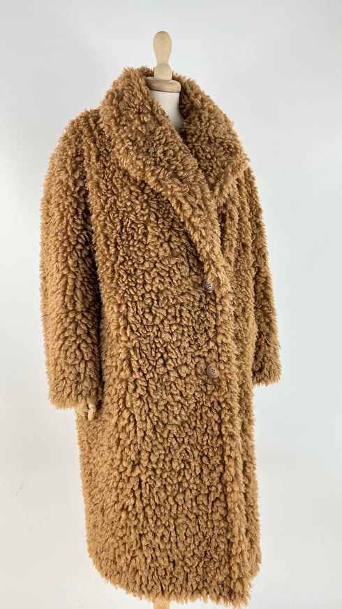 Cappotto doppiopetto teddy