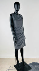 Abito midi con arriccio Amina Muaddi x Wolford