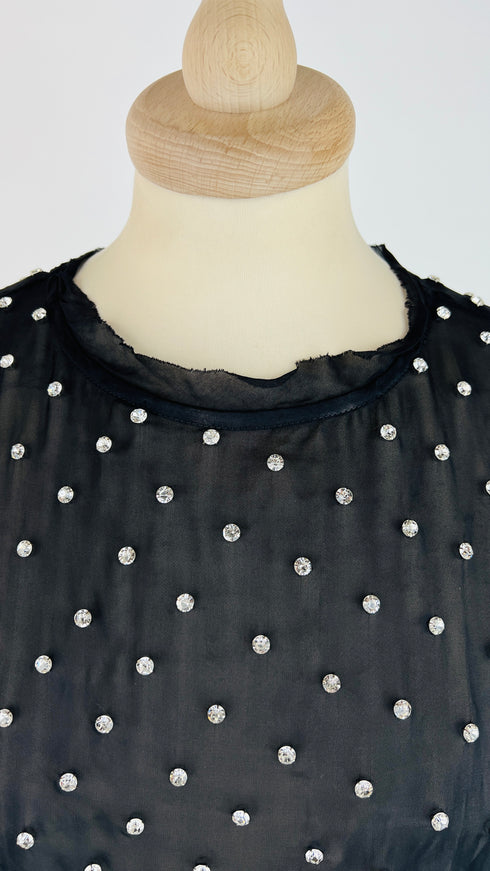 Camicia lunga con strass