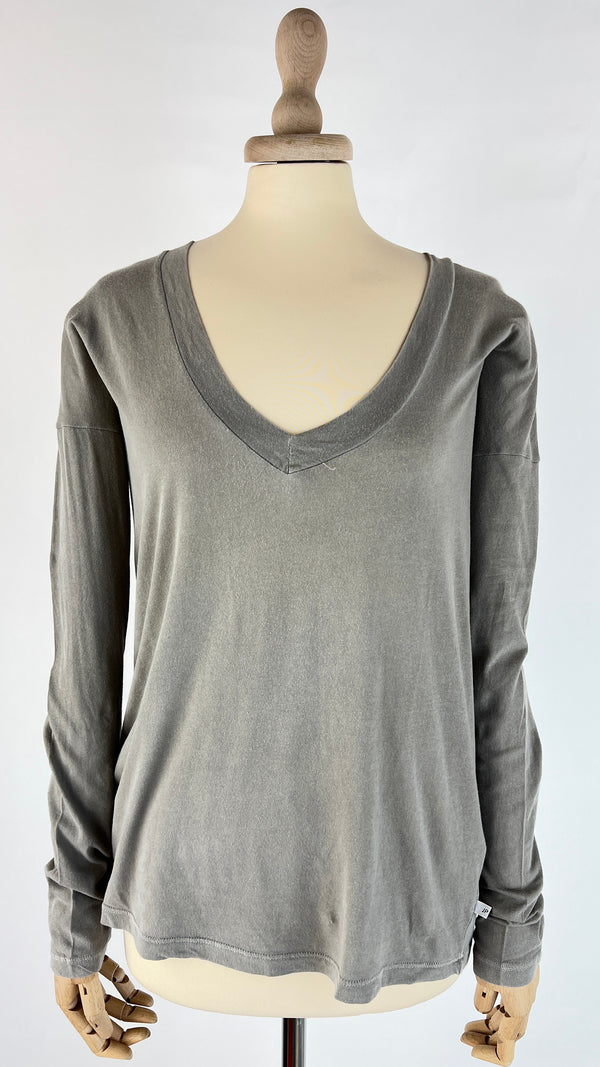 Longsleeve V cotone