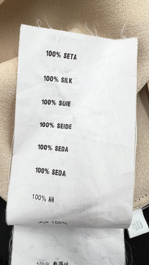 Abito midi in seta colorblock