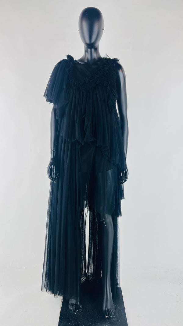 Abito lungo in tulle