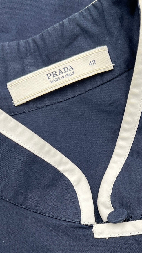 Camicia blu in cotone