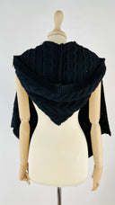 Mantellina con cappuccio OFF WHITE