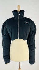 Piumino cropped nero Cannari concept