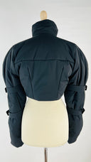 Piumino cropped nero Cannari concept