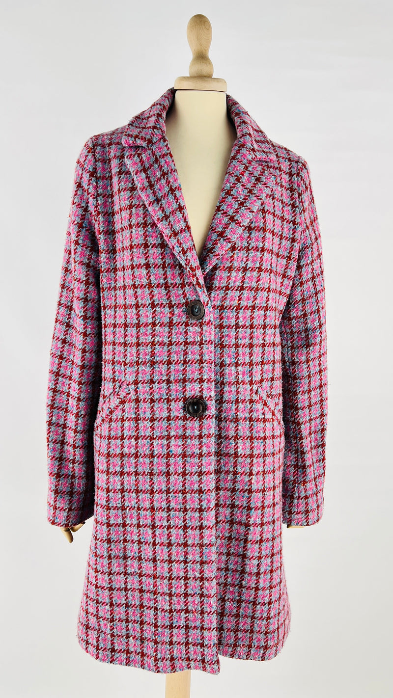 Cappotto monopetto a quadri Midinette