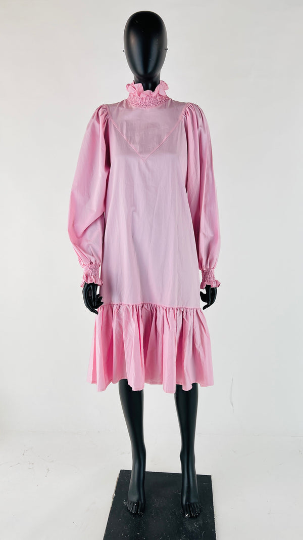 Abito midi rosa confetto
