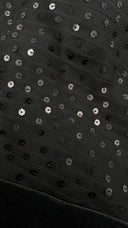 Abito nero midi in tulle e paillettes Luisa Spagnoli