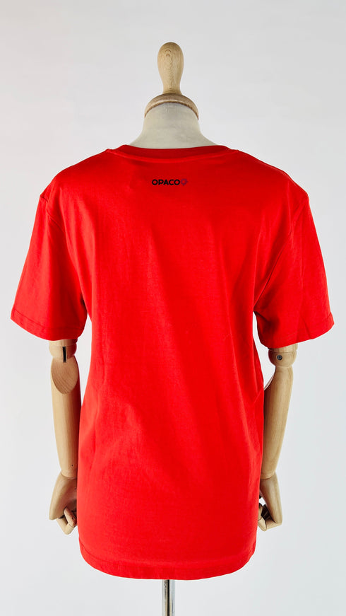 T-shirt a girocollo rossa