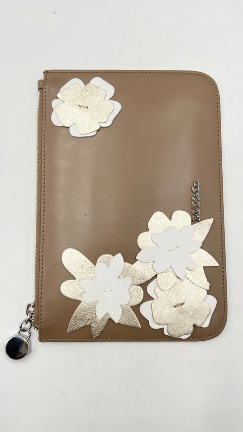 Pochette con fiori applicati