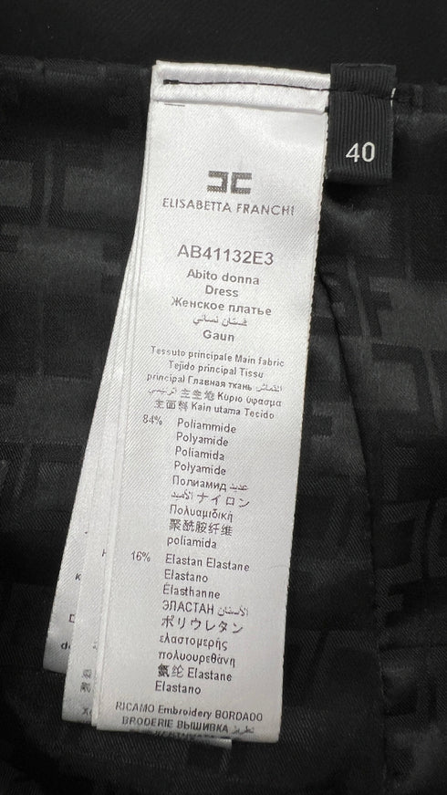 Abito corto ricamato cartellino