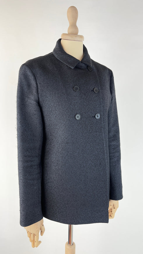 Giacca corta lurex blu