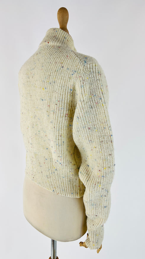 Cardigan a puntini multicolor