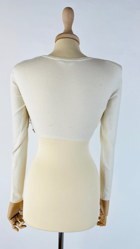 Longsleeve cropped cristalli